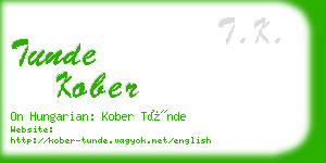 tunde kober business card